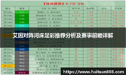 艾因对阵河床足彩推荐分析及赛事前瞻详解